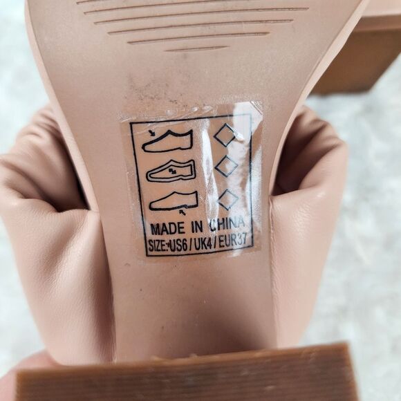 Altar'd State Pink Ruched Heel Sandals Size 6 - Picture 3 of 9